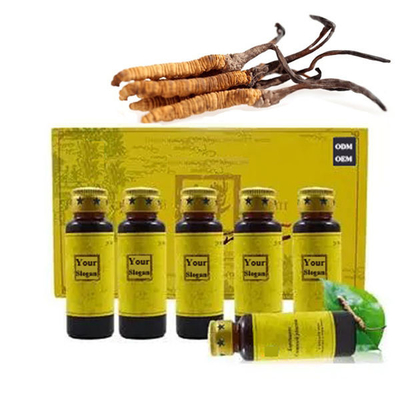 OEM ODM Özel etiket cordyceps oral sıvı 100% Cordyceps sinensis özü çözümü