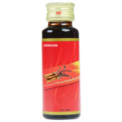 OEM ODM Özel etiket cordyceps oral sıvı 100% Cordyceps sinensis özü çözümü