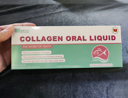% 100 Doğal Balık Kolajen Peptit İçecek Güzellik Oral Sıvı Güzellik 10ml Sağlık Takviyesi OEM Toptan