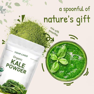 OEM Organik Yeşiller Superfood Sulu Toz Kale Özü Tozu