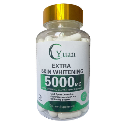 5000MG 3X Ekstra Beyazlatıcı İnci Tozu OEM Glutamax Glutatyon Cilt Beyazlatma Hapları