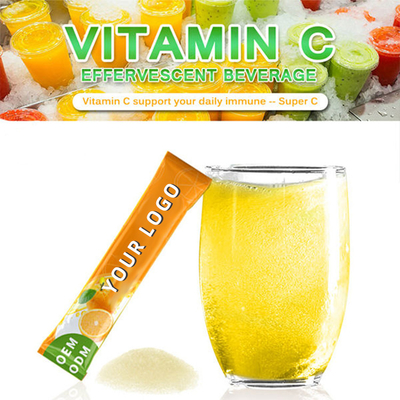 Vitaminleri desteklemek ve direnci artırmak için kullanılan OEM C Vitamini efervesan katı içecek