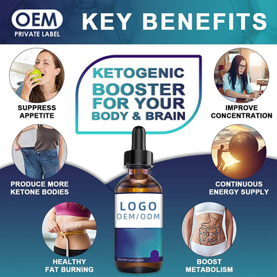 30ml Biotin Kollajen Damlaları Zayıflama BHB Keto Damlaları OEM Yağlı Tohum Bitkisel Özü Esansiyel Yağı