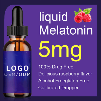 50ml 5Mg Biotin Kollajen Damlaları OEM Doğal Melatonin Damlaları Yetişkin Gece Uyku Yardımı