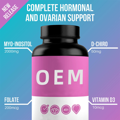 D-Chiro İnositol Folat Vitamin D3 Takviyeli Yorgunluk Karşıtı Kadın Hormon Destek Takviyeleri