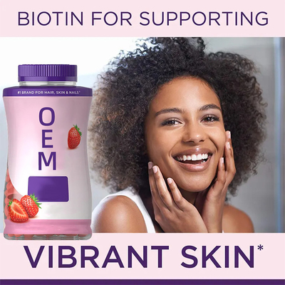 Saç Büyümesi Çilek Vitaminler Custom Özel Etiket